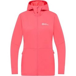 Kurtka softshell damska Jack Wolfskin Feldberg Hoody. Czerwone kurtki sportowe damskie Jack Wolfskin, bez wzorów, z softshellu, bez kaptura. Za 429.99 zł.