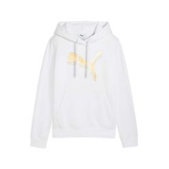 Bluza damska z kapturem Puma Ess Metallic Fl. Białe bluzy damskie Puma, bez wzorów, prążkowane, z kapturem. Za 260.50 zł.