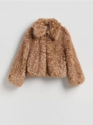 Kurtka z imitacji futra - wielobarwny. Kurtki damskie Reserved, l, bez wzorów, bez kaptura. Za 299.99 zł.