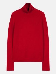 Perfect Cashmere Kaszmirowy golf "Ashley" w kolorze czerwonym rozmiar: XXL. Czerwone golfy damskie Perfect Cashmere, xxl, bez wzorów, z kaszmiru, bez ramiączek. Za 365.42 zł.