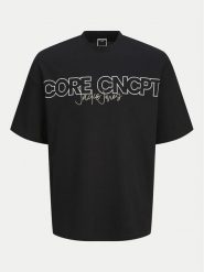 Jack & Jones Junior T-Shirt Concept Text 12263245 Czarny Relaxed Fit. Czarne t-shirty i koszulki chłopięce Jack & Jones Junior, bez wzorów, z syntetyku, bez kołnierzyka, bez ramiączek. Za 49.99 zł.