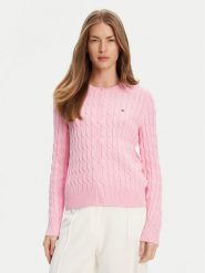 Tommy Hilfiger Kardigan WW0WW46514 Różowy Regular Fit. Czerwone kardigany damskie Tommy Hilfiger, s, bez wzorów, z bawełny. Za 459.99 zł.