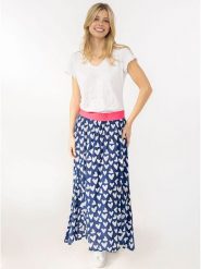 Zwillingsherz Spódnica "Hearts Allover" w kolorze niebieskim rozmiar: L/XL. Niebieskie spódnice damskie Zwillingsherz, na co dzień, l, bez wzorów, z wiskozy, maxi. Za 104.99 zł.