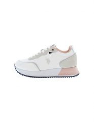 U.S. Polo Assn. Sneakersy w kolorze biało-jasnoróżowym rozmiar: 38. Białe obuwie sportowe damskie U.S. Polo Assn., bez zapięcia. Za 250.35 zł.
