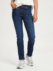 Cross Jeans Dżinsy - Slim fit - w kolorze granatowym rozmiar: W34/L34. Niebieskie jeansy damskie Cross Jeans, z podwyższonym stanem. Za 100.75 zł.