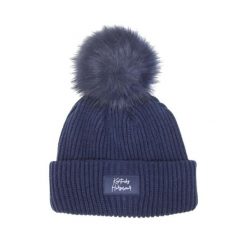 Czapka damska z pomponem Kentucky. Niebieskie czapki damskie KENTUCKY HORSEWEAR, na zimę, bez wzorów. Za 223.00 zł.