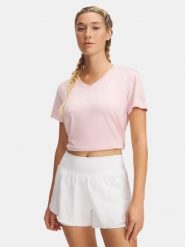 Under Armour Koszulka funkcyjna w kolorze jasnoróżowym rozmiar: M. Różowe koszulki damskie Under Armour, m, bez wzorów, z materiału, bez kołnierzyka, bez ramiączek. Za 74.11 zł.