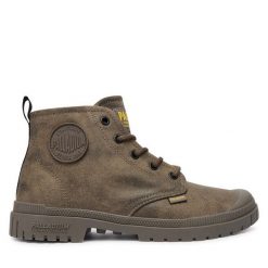 Trapery Palladium. Brązowe trapery damskie Palladium, bez zapięcia. Za 289.99 zł.