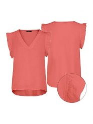 Eight2Nine Bluzka w kolorze czerwonym rozmiar: L/XL. Czerwone bluzki damskie Eight2Nine, l, bez wzorów, bez kołnierzyka, bez ramiączek. Za 87.95 zł.