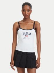 Guess T-Shirt 183097 Biały Classic Fit. Białe t-shirty damskie Guess Jeans, m, z aplikacjami, z bawełny, bez kołnierzyka. Za 129.99 zł.