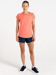 Dare 2b Koszulka sportowa "Corral Tee" w kolorze łososiowym rozmiar: 42. Pomarańczowe koszulki sportowe damskie Dare 2b, bez wzorów, z materiału, bez ramiączek, outdoorowe. Za 45.95 zł.