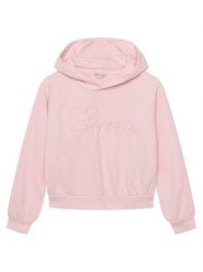 Guess Bluza J6GQ03 KAD74 Różowy jasny Relaxed Fit. Czerwone bluzy dziewczęce Guess, z aplikacjami, z bawełny, bez ramiączek, bez kaptura. Za 234.99 zł.