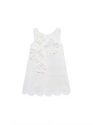 Abel & Lula Sukienka elegancka 5055 Biały Regular Fit. Białe sukienki dziewczęce Abel & Lula, bez wzorów, z syntetyku, bez ramiączek. Za 349.99 zł.