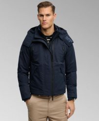 Superdry Kurtka Hooded Microfibre Arctic Windcheater — DWR. Niebieskie kurtki damskie Superdry, m, bez wzorów, z elastanu, bez kaptura. Za 545.65 zł.