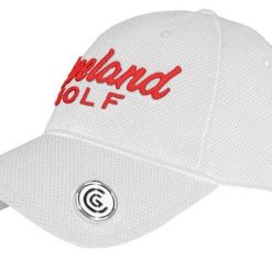 Czapka Cleveland Golf Marker. Białe czapki z daszkiem damskie CLEVELAND GOLF, bez wzorów, z materiału. Za 122.00 zł.