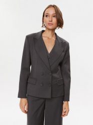 MVP Wardrobe Marynarka Meda MVPI3GI087.BTE0175 Szary Regular Fit. Szare marynarki i żakiety damskie MVP Wardrobe, bez wzorów, z wełny. Za 1,689.00 zł.