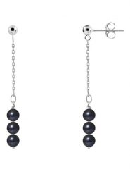 Pearl Addict Srebrne kolczyki-wkrętki z perłami w kolorze tahiti rozmiar: onesize. Niebieskie kolczyki damskie Pearl Addict, z perłą, srebrne. Za 217.99 zł.