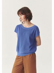 TATUUM Sweter "Zito" w kolorze niebieskim rozmiar: M. Niebieskie swetry klasyczne damskie TATUUM, m, ze splotem, bez kołnierzyka. Za 132.98 zł.