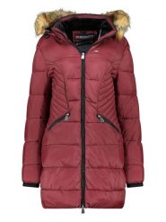 Geographical Norway Płaszcz pikowany w kolorze bordowym rozmiar: L. Czerwone płaszcze damskie Geographical Norway, l, bez wzorów, bez kaptura. Za 265.39 zł.