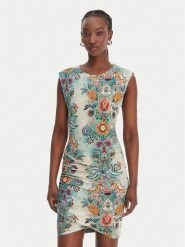 Just Cavalli Sukienka codzienna 80PAOE04 CJ112 Kolorowy Slim Fit. Sukienki damskie Just Cavalli, bez wzorów, z bawełny, bez ramiączek. Za 1,022.99 zł.