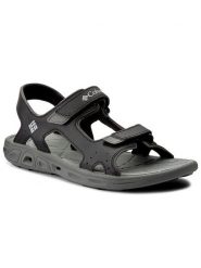 Columbia Sandały Youth Techsun Vent BY4566 Czarny. Czarne sandały chłopięce Columbia, ze skóry, bez zapięcia. Za 199.99 zł.