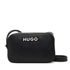 Torebka HUGO. Czarne listonoszki damskie Hugo, bez wzorów, bez dodatków. Za 379.99 zł.