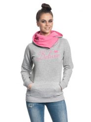 Pussy Deluxe Bluza w kolorze szarym rozmiar: XS. Szare bluzy damskie Pussy Deluxe, xs, bez wzorów, z kapturem. Za 28.51 zł.