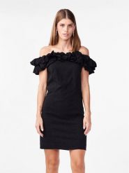 YAS Sukienka koktajlowa Carrie 26034740 Czarny Slim Fit. Czarne sukienki damskie YAS, bez wzorów, z syntetyku, wizytowe, bez ramiączek. Za 349.99 zł.