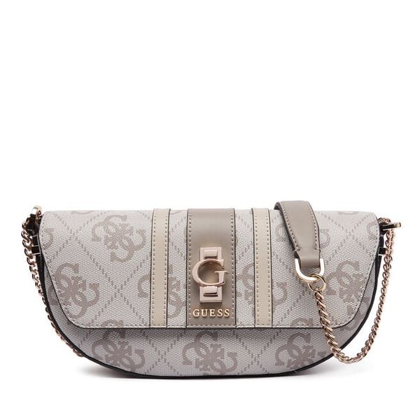 Torebka Guess. Brązowe torebki wieczorowe damskie Guess, z aplikacjami, bez dodatków. Za 309.99 zł.