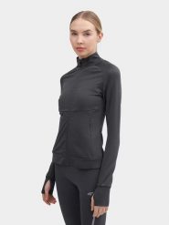 4F Kurtka sportowa w kolorze antracytowym rozmiar: M. Czarne kurtki sportowe damskie 4F, m, bez wzorów, bez kaptura. Za 130.81 zł.