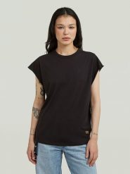 G-Star Koszulka w kolorze czarnym rozmiar: XS. Czarne bluzki damskie G-Star, xs, z aplikacjami, z bawełny, retro, bez kołnierzyka, bez ramiączek. Za 93.07 zł.