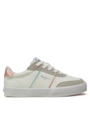 Pepe Jeans Sneakersy Kenton Origin G PGS30602 Biały. Białe buty sportowe dziewczęce Pepe Jeans, z jeansu, bez zapięcia. Za 199.99 zł.