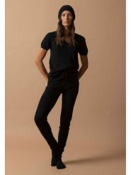 Perfect Cashmere Kaszmirowe spodnie "Gwen" w kolorze czarnym rozmiar: L. Czarne spodnie materiałowe damskie Perfect Cashmere, bez wzorów, z kaszmiru. Za 482.03 zł.