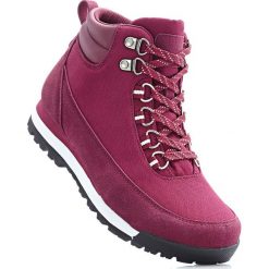 Kozaki trekkingowe bonprix bordowy. Czerwone obuwie sportowe casual damskie bonprix, z materiału. Za 79.99 zł.