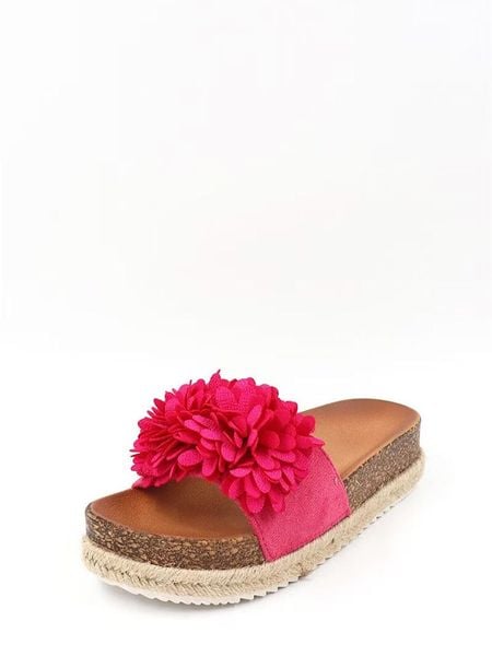 Viagiulia Klapki w kolorze różowym rozmiar: 40. Różowe klapki damskie Viagiulia, z aplikacjami, z otwartym noskiem, bez obcasa, na platformie, bez zapięcia. Za 96.83 zł.