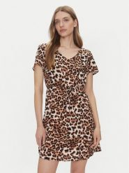 Vero Moda Sukienka codzienna Easy Joy 10307990 Brązowy Regular Fit. Brązowe sukienki damskie Vero Moda, bez wzorów, z wiskozy, bez ramiączek. Za 109.99 zł.