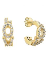 Tamaris Kolczyki-półkreole z cyrkoniami rozmiar: onesize. Kolczyki damskie Tamaris, z cyrkonią, srebrne. Za 152.99 zł.