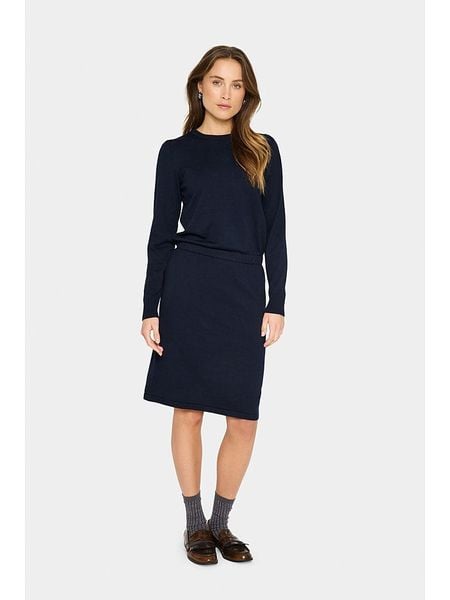 SAINT TROPEZ Sukienka "Mila" w kolorze granatowym rozmiar: S. Niebieskie sukienki damskie Saint Tropez, bez wzorów, z wiskozy, klasyczne, bez ramiączek. Za 166.10 zł.