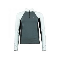 Damska koszulka 1st Skin z zamkiem błyskawicznym Peak Mountain. Białe bluzki damskie Peak Mountain, bez wzorów, eleganckie, bez kołnierzyka, bez ramiączek. W wyprzedaży za 155.50 zł.