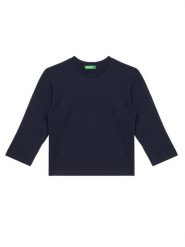 United Colors Of Benetton Bluzka 35RYG10K4 Granatowy Regular Fit. Niebieskie t-shirty i koszulki chłopięce United Colors Of Benetton, bez wzorów, z bawełny, bez kołnierzyka, bez ramiączek. Za 49.99 zł.