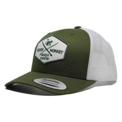 Czapka Trucker - 6 paneli / Uniwersalny rozmiar (Zielony/Biały). Zielone czapki z daszkiem damskie SURF MONKEY, z aplikacjami. Za 179.95 zł.