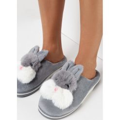 Szare Kapcie Chlorythia. Szare kapcie damskie Born2be, z weluru. Za 29.99 zł.