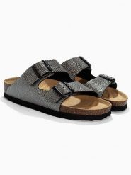 BACKSUN Klapki "Bali" w kolorze czarnym rozmiar: 36. Czarne klapki damskie Backsun, bez wzorów, ze skóry, z otwartym noskiem, bez obcasa, bez zapięcia. Za 130.99 zł.