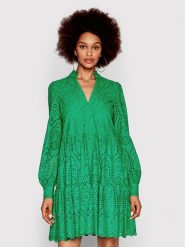 YAS Sukienka codzienna Holi 26027162 Zielony Relaxed Fit. Zielone sukienki damskie YAS, bez wzorów, z bawełny, bez ramiączek. Za 179.99 zł.