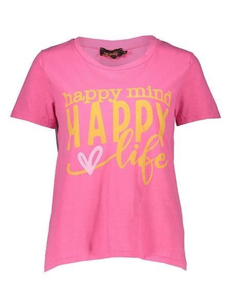 Miss goodlife Koszulka w kolorze różowym rozmiar: M. Różowe bluzki damskie miss goodlife, m, bez wzorów, z bawełny, bez kołnierzyka, bez ramiączek. Za 96.37 zł.