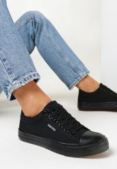 Czarne Trampki przed Kostkę Uptulle. Czarne trampki damskie Born2be, bez wzorów, przed kostkę, bez zapięcia. Za 44.99 zł.