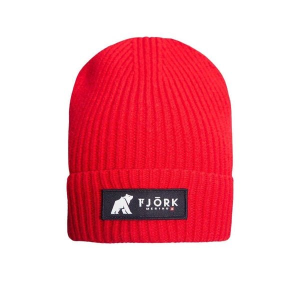 Czapka Santis merino. Czerwone czapki damskie FJORK MERINO, na zimę, bez wzorów, z wełny. Za 379.00 zł.