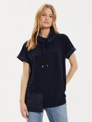 Joseph Ribkoff Bluzka 241078 Granatowy Regular Fit. Niebieskie bluzki damskie Joseph Ribkoff, bez wzorów, z syntetyku, bez kołnierzyka, bez ramiączek. Za 709.99 zł.