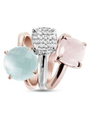 Les Petites Précieuses Pozłacane pierścionki (3 szt.) z kamieniami szlachetnymi rozmiar: 56. Różowe pierścionki damskie Les Petites Précieuses, z cyrkonią, pozłacane. Za 587.99 zł.