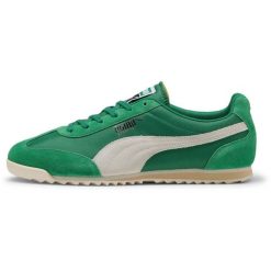 Adidasy Puma Unisex Arizona, Dla obu płci. Zielone obuwie sportowe damskie Puma, z zamszu, bez zapięcia, na fitness i siłownię. Za 390.00 zł.